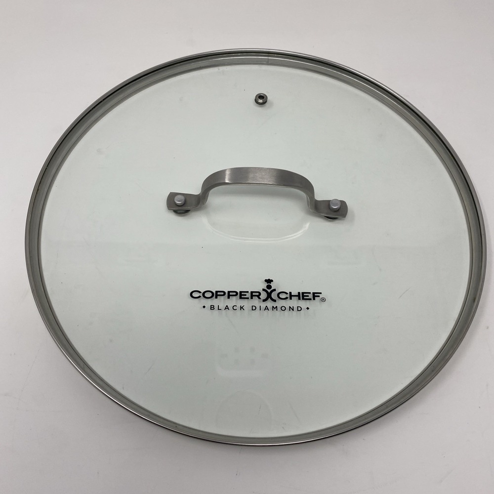 Replacement Round Glass Lid for the Copper Chef Black Diamond 12-inch Cookware
